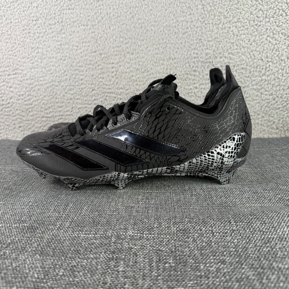 adidas adizero Electric Football Cleats Men 13.5 Black Silver Snakeskin IH0848